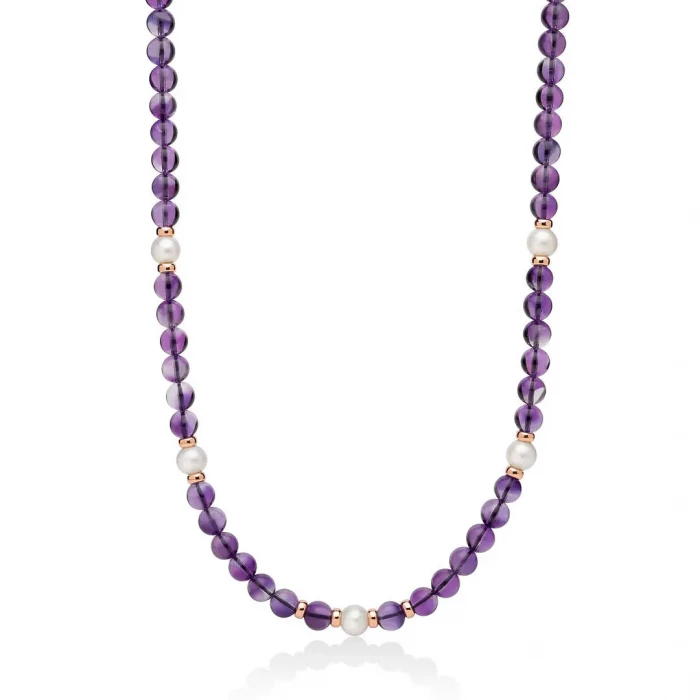 Collier ras du cou en améthyste