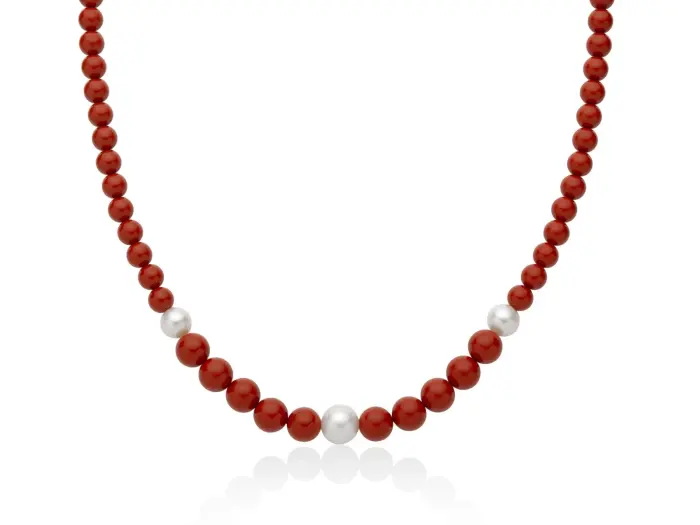 Girocollo pasta di corallo rosso