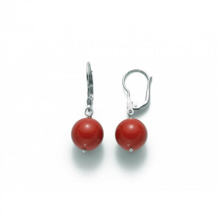 Orecchini pasta di corallo rosso