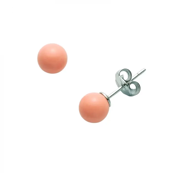 Orecchini pasta di corallo rosa
