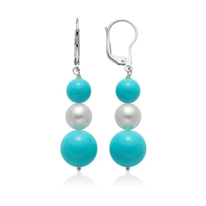 Turquoise paste earrings
