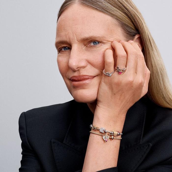 Bracelet en maille géométrique
