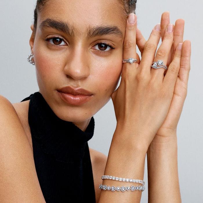 Anello Cuore a doppia fascia