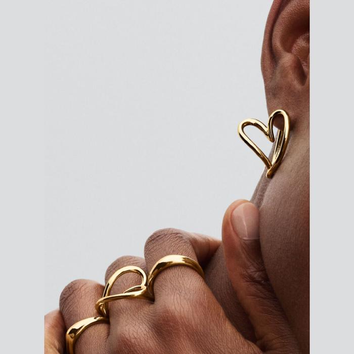 Orecchini Cuore Linea Sinuosa