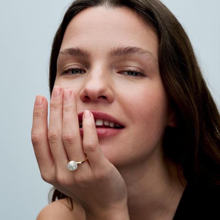 Bague en perles baroques de culture d'eau douce