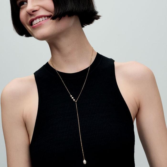 Adjustable Necklace with Cultured Freshwater Pearls