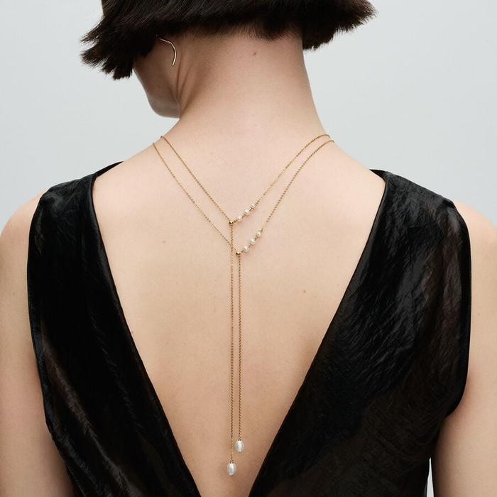Adjustable Necklace with Cultured Freshwater Pearls