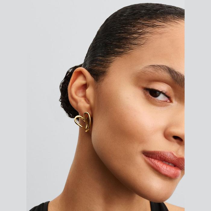 Orecchini Cuore Linea Sinuosa