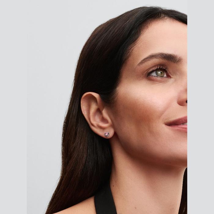 Orecchini Cuori in Rilievo Rosa