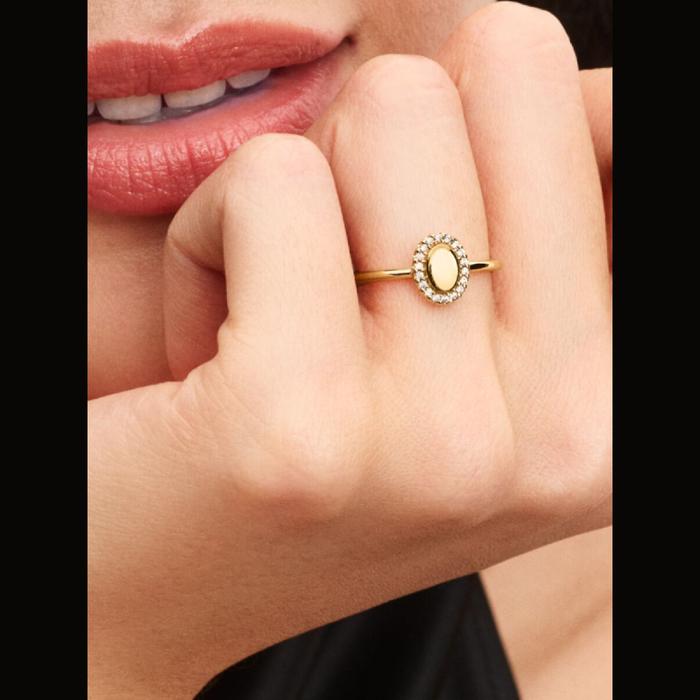 Anello Ovale e Pavè da incidere