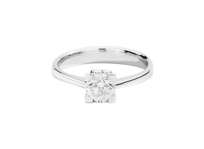 Anello solitario anniversary square br 0.18