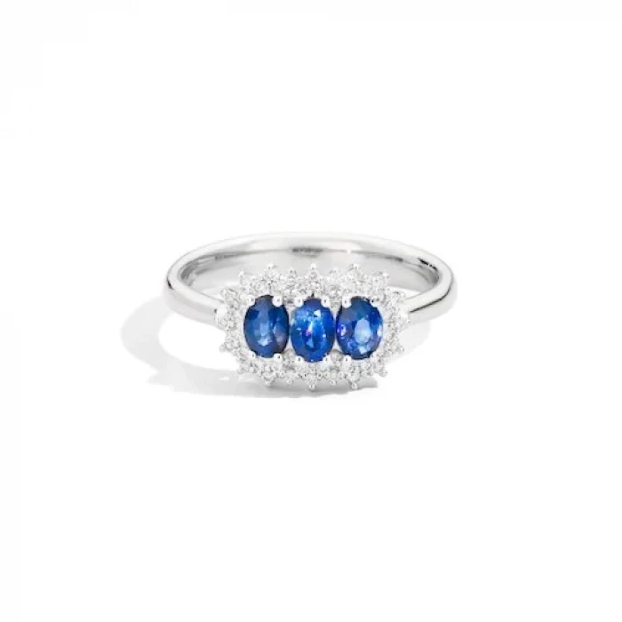 Anello camelia zaffiri 0.62 br 0.19