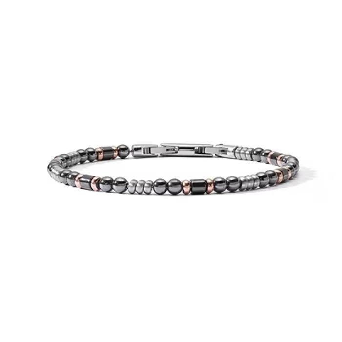Bracciale con ematite e Pvd rosa