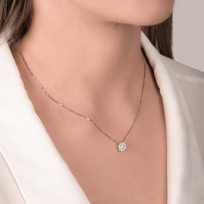 Girocollo punto luce pavè br