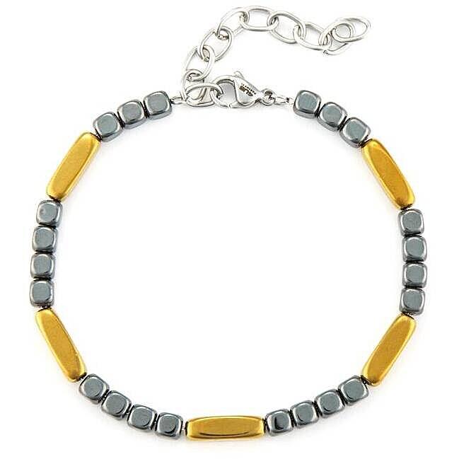Bracciale acciaio ematite