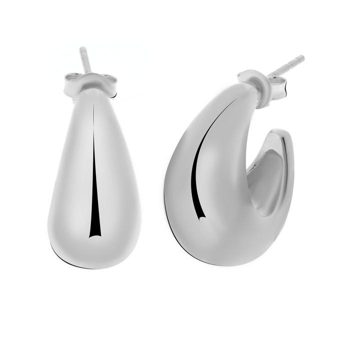 Orecchini in Argento 925 mezza luna