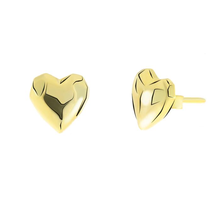 Orecchini in Argento 925 a lobo con cuore