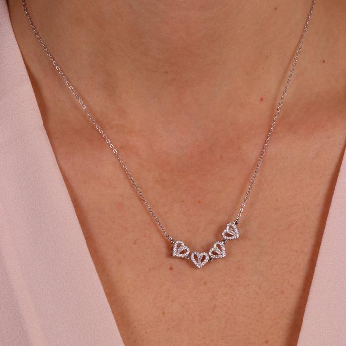 Collana in Argento 925 con ciondolo quadrifoglio magnetico pieghevole 2 in 1
