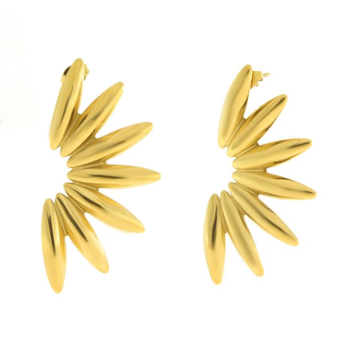 Boucles d'oreilles en feuille d'acier