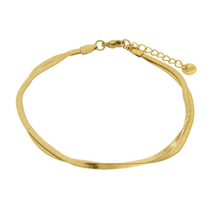 Cavigliera in Acciaio conppia catena a serpente