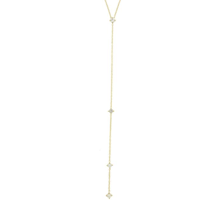 Collana in Acciaio lunga con cristalli