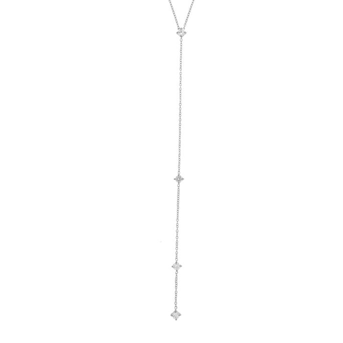 Collana in Acciaio lunga con cristalli