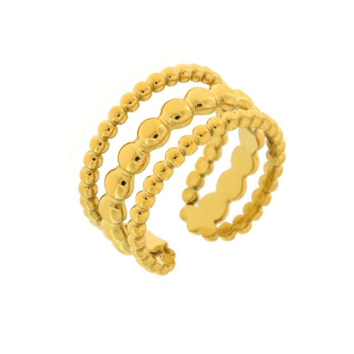 Anello in Acciaio multiperline