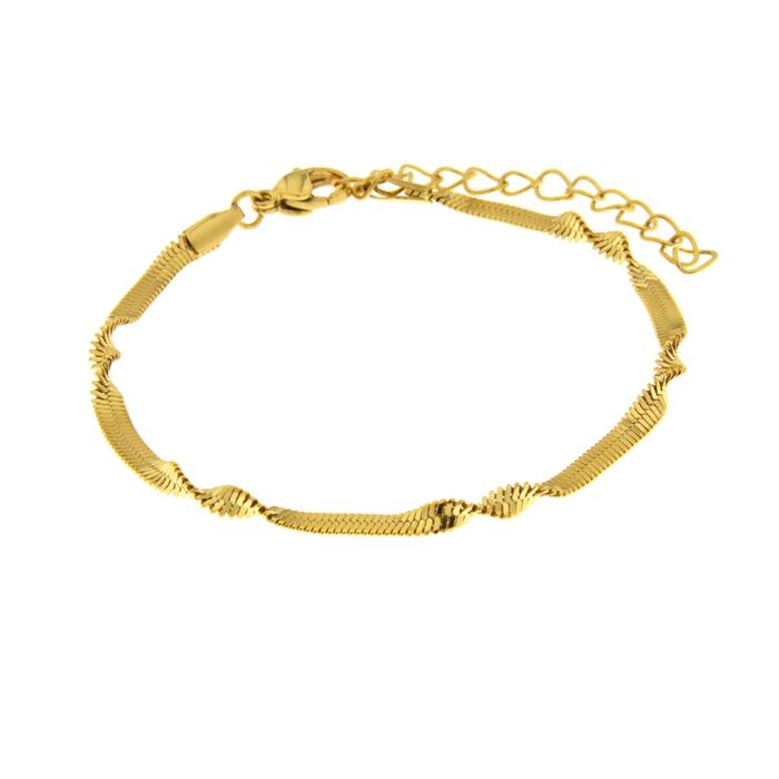 Bracciale in Acciaio con catena attorcigliata