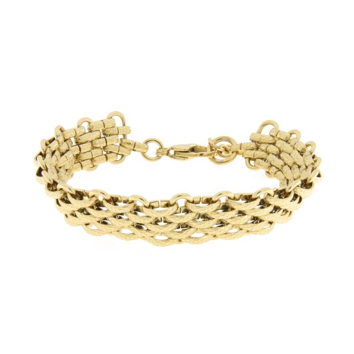 Steel bracelet with braided mesh