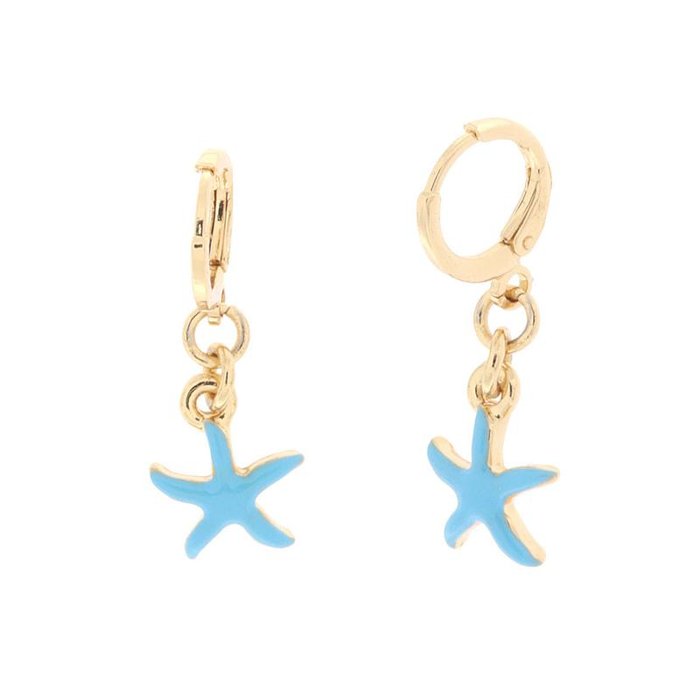 Metal earrings with starfish