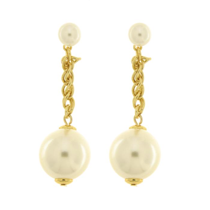 Orecchini in Metallo con perle
