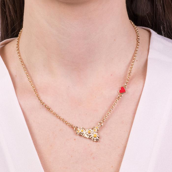 Collana in Metallo con sicilia e margherite
