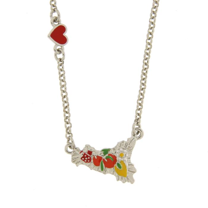 Collier en métal avec Sicile