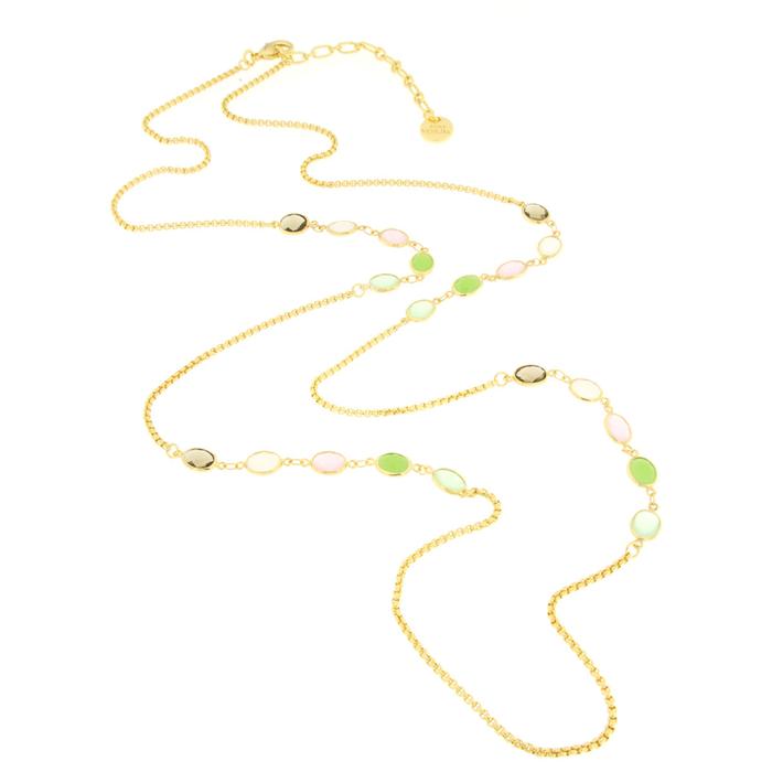Collana in Metallo con cristalli colorati