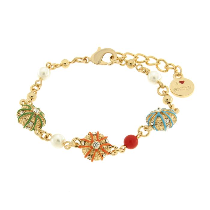 Bracciale in Metallo con ricci colorati