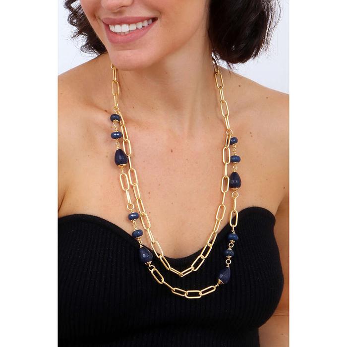 Collier en jade saphir