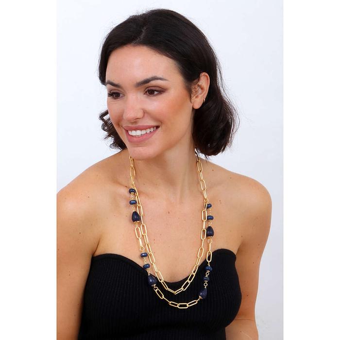 Collier en jade saphir