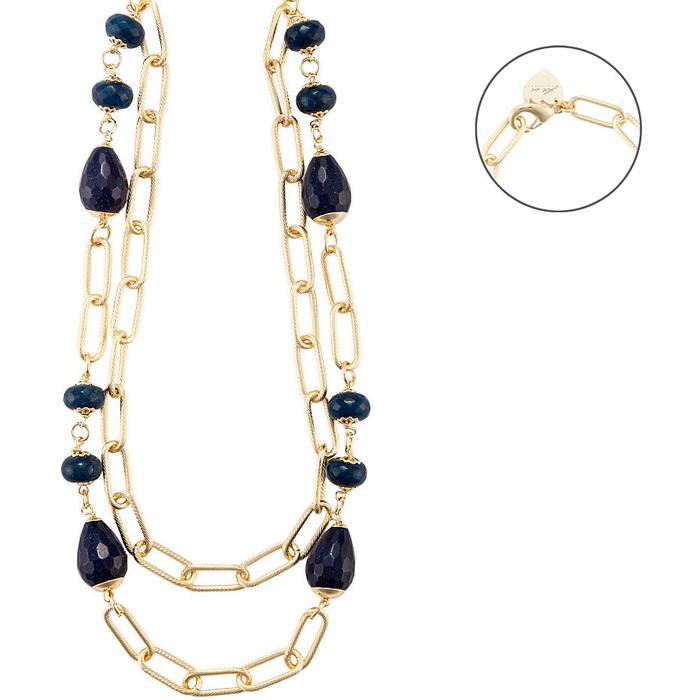 Collier en jade saphir