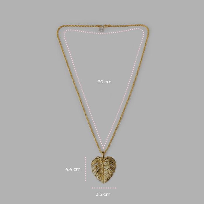 Collier Monstera en or