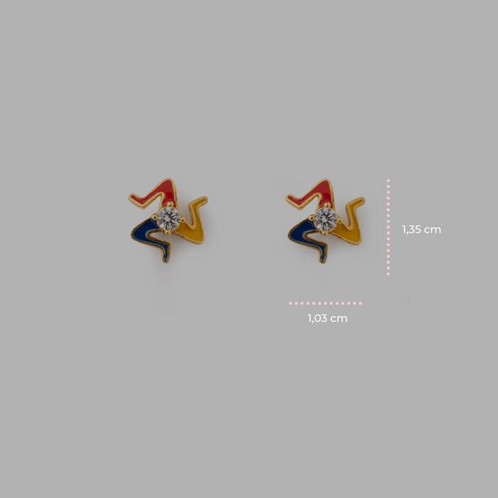 Mini Trinacria Gemma Earrings
