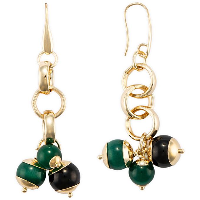 Green Cat Eye Earrings