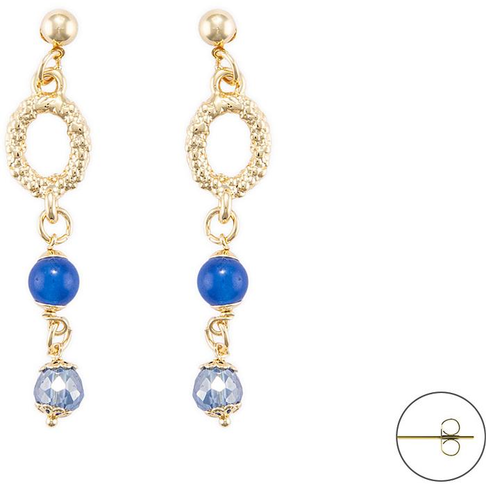 Crystal and jadelite earrings
