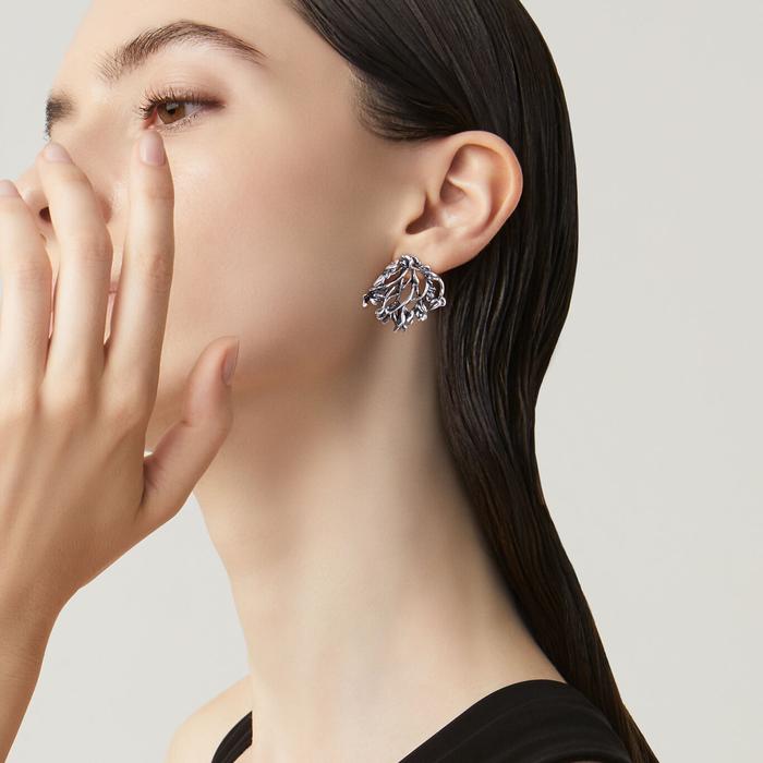 Boucles d'oreilles bouton arbre de vie