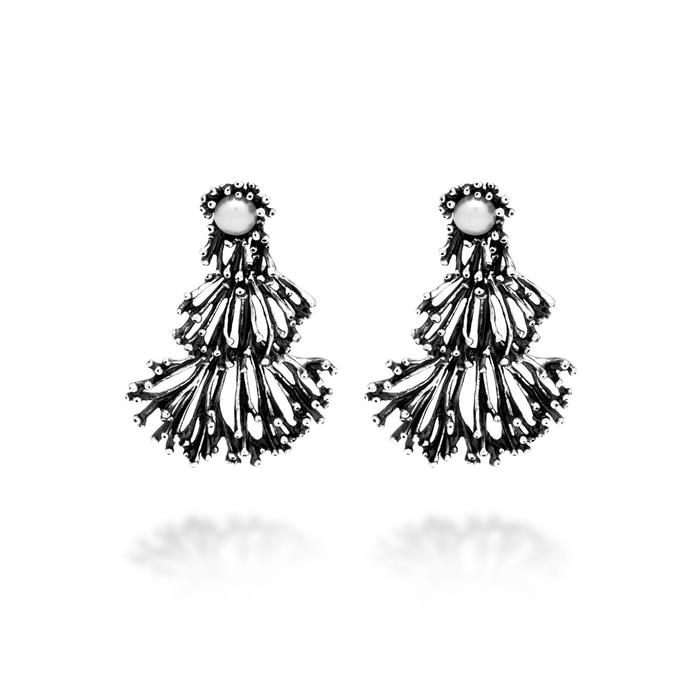 Boucles d'oreilles cascade anémone