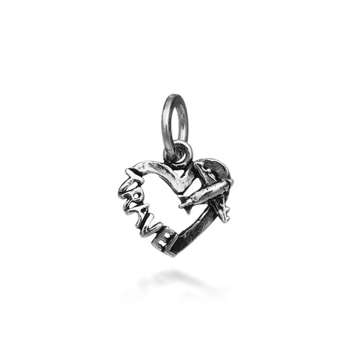Travel Heart Charm