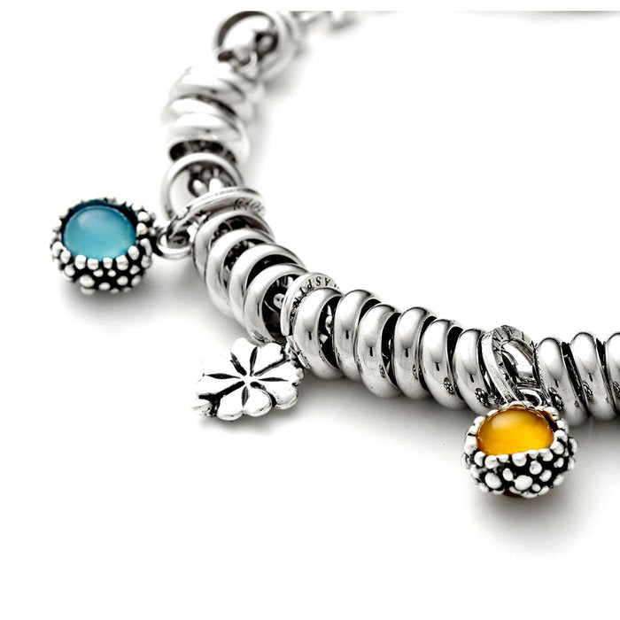 Charm Agata Blu Perlage