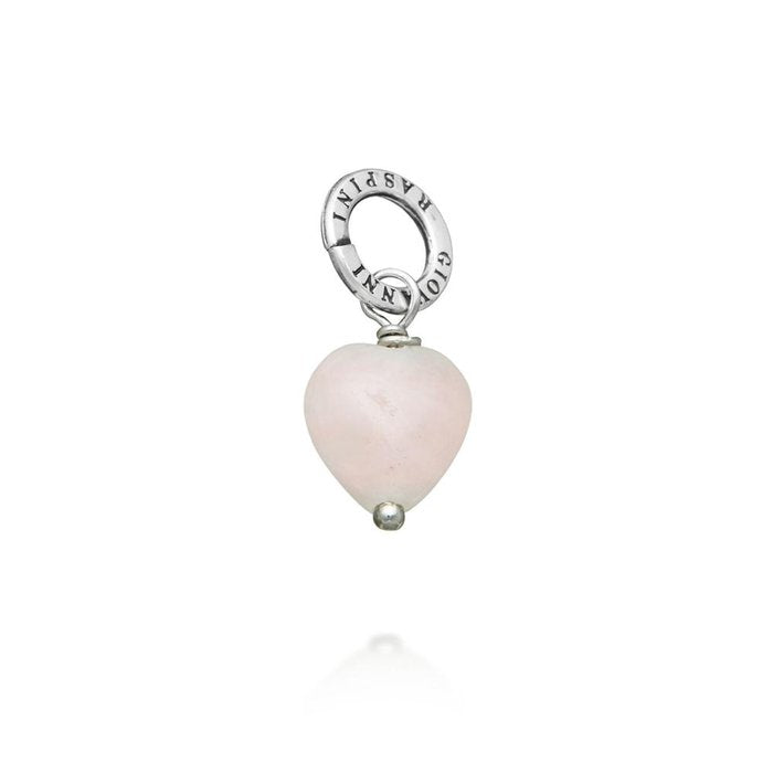 Charm Cuore Quarzo Rosa