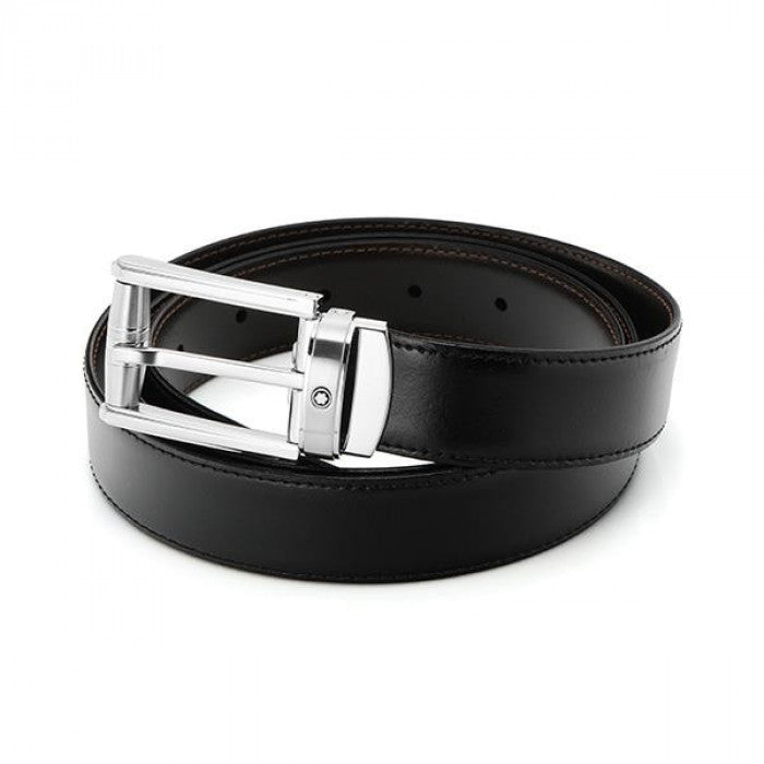 Cintura Montblanc 114427 Reversibile Nero E Marrone