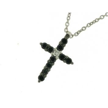 BR BLACK AND BR CROSS NECKLACE
