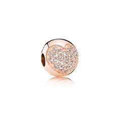 Heart clip in rosé pavé